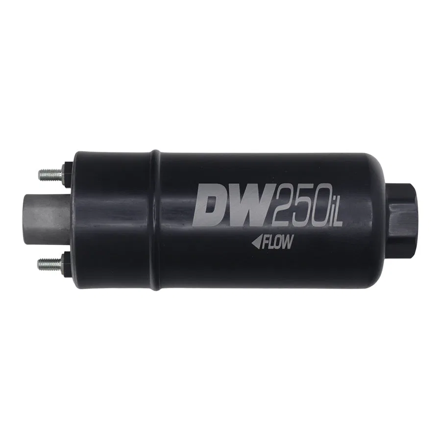 9-250 – DEATSCHWERKS Fuel Pump Electric, 13.5 Volt In-Line Ethanol Based Fuels 100 PSI Maximum Pressure 250 LPH Flow ...